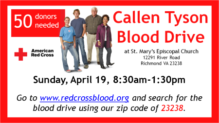 Callen Tyson Blood Drive - April 2015