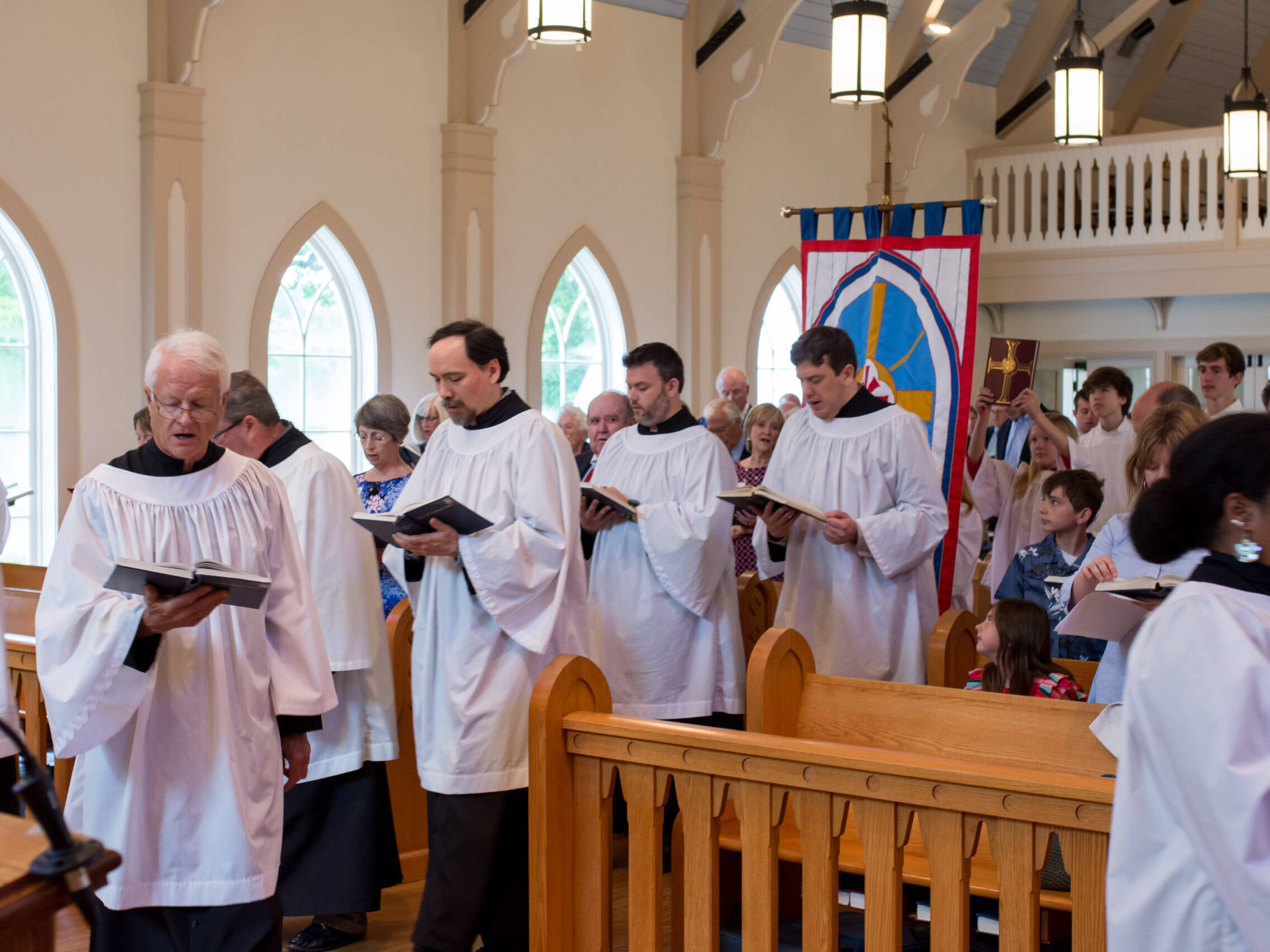 Choir walking into church